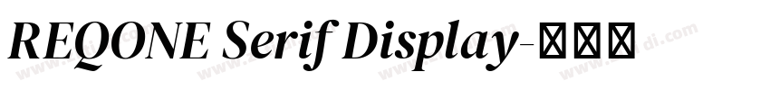 REQONE Serif Display字体转换